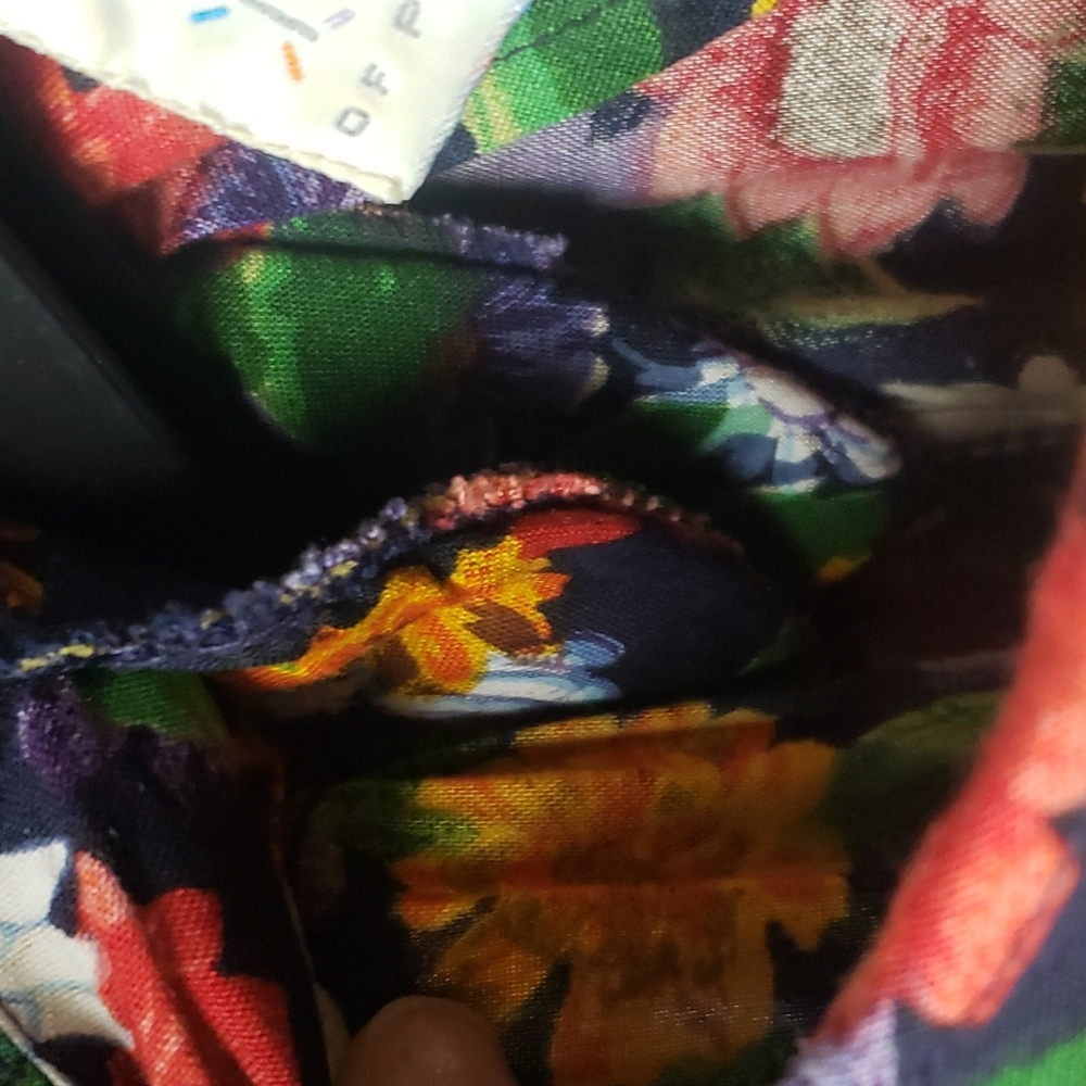 1980s Floral Basque Drop Waist Midi Maxi Full A-line Passports Pier 1 Imports M - Picture 11 of 12